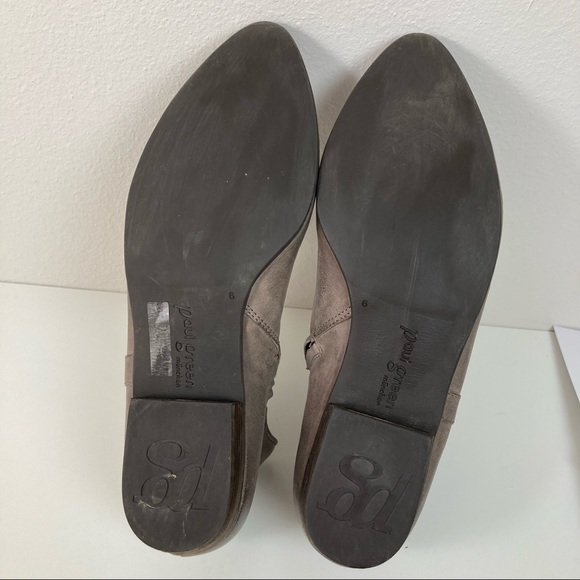 Paul Green Taupe Grey leather boots booties handmade sUK 6 US 8.5 8 1/2 B032 - Picture 14 of 15